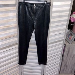 Snake skin blank Patent leather pants!
